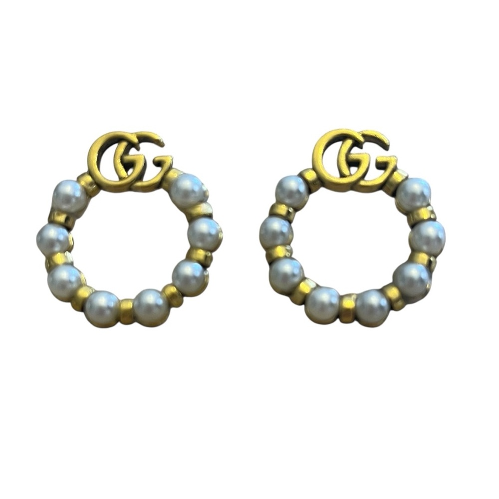 Women’s Vintage Gold GG Pearl Earrings
(Not Original Gucci)